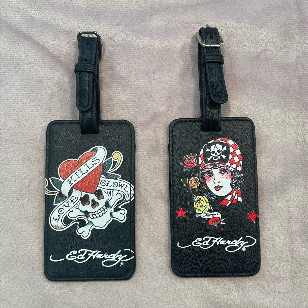 Ed Hardy luggage tags